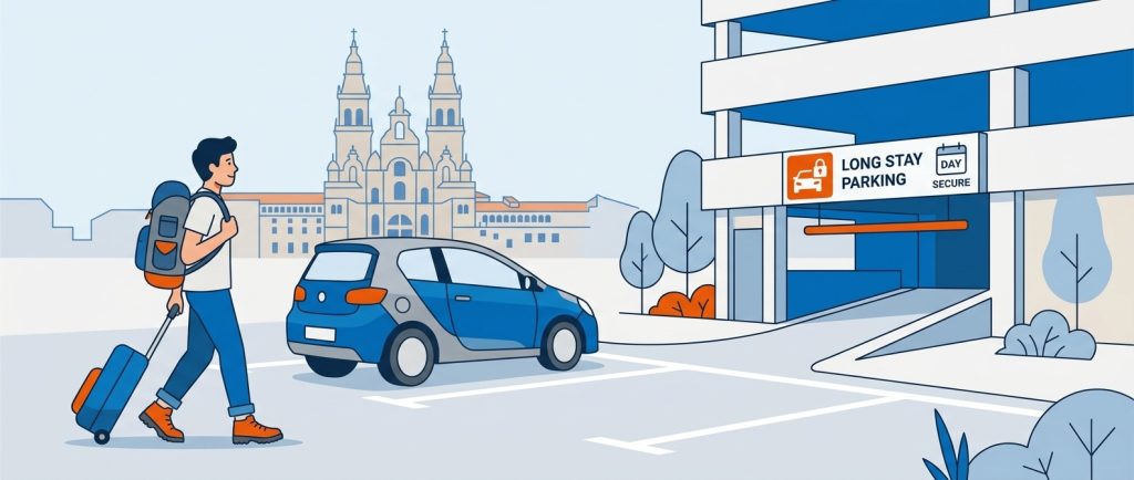 dónde dejar el coche en Santiago de Compostela varios días
